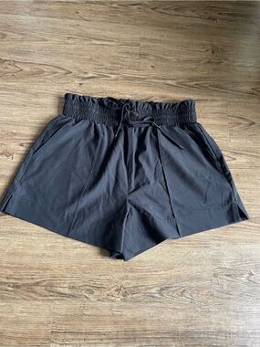 No Boundaries Black High-Waist Paperbag Drawstring Shorts